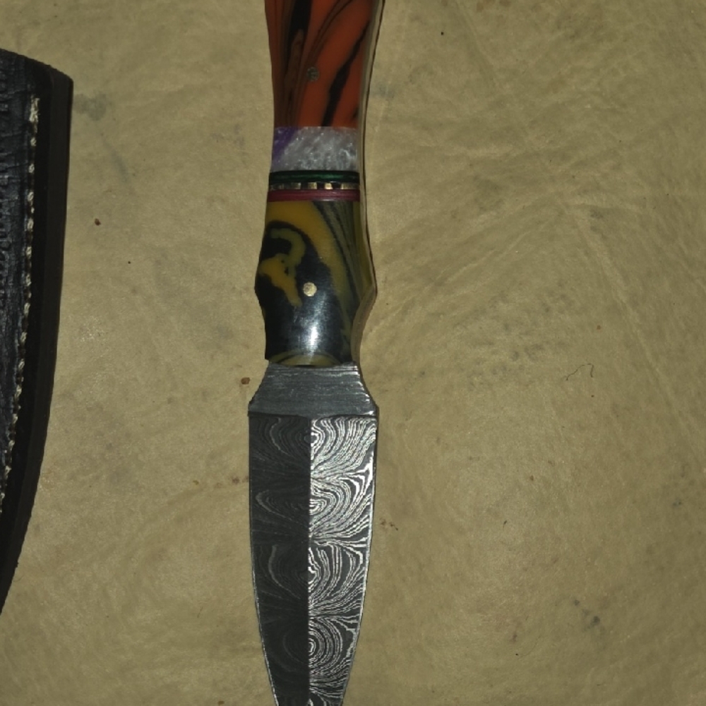 Colorful Handle Knife with Sheath